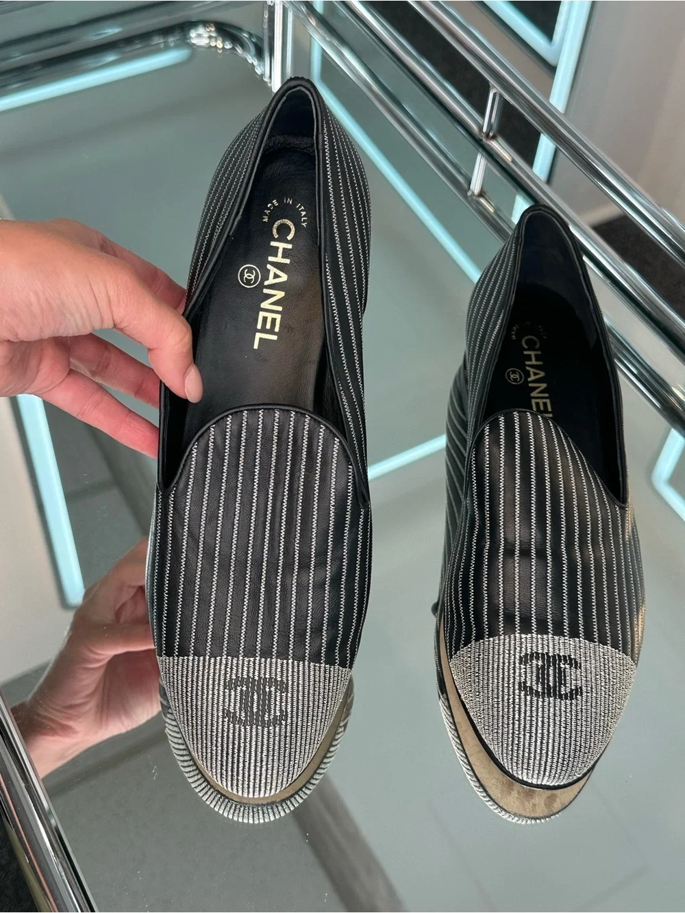 Chanel Pinstripe Loafer